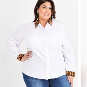 BOX 2&10 🔥Button up animal print collar shirt